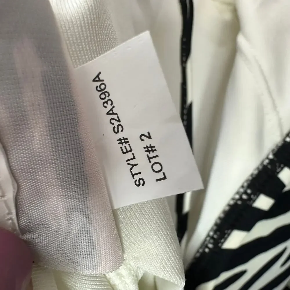 Kate Spade One Shoulder Zebra Print One Piece Swimsuit